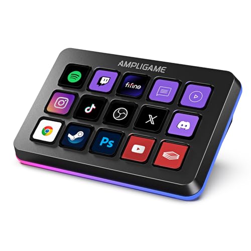 AmpliGame FIFINE AmpliGame Stream Controller with 15 Macro Keys, Strea — Build quality and design details up close
