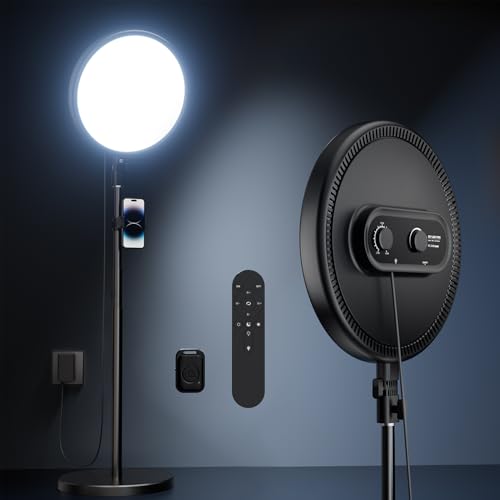 TODI Large Ring Light with 79" Stand, 6500K Full-Screen Selfie Ring Light with Stand and Phone Holder, Professional Big Ring Light for TikTok Light, Barber, Stream, Video, YouTube, Makeup, Photography