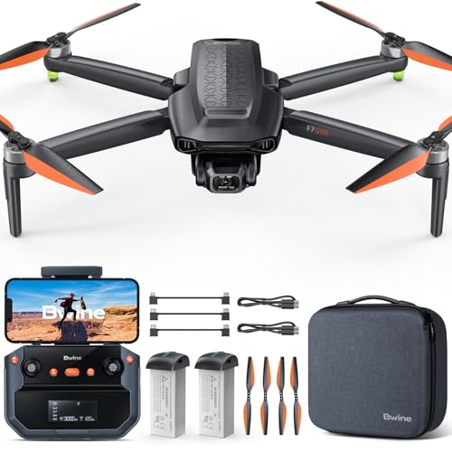 Bwine F7GIM 6K Photo Drone with Camera for Adults, 3-Axis Brushless Gimbal, 4K/30fps Video, GPS Smart Control, Plus 70Mins Flight Time, 10000Ft FPV Digital Transmission and TOF Safety Support
