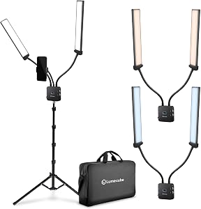 Lume Cube Flex Light Pro - Portable Dual LED Lamp with Tripod and Phone Holder Mount | Fle