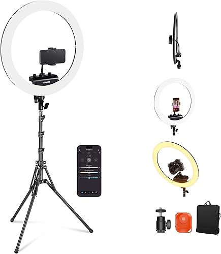 NEEWER Professional 18 Inch Ring Light with Tripod Stand Phone Holder — Real-world performance testing in action