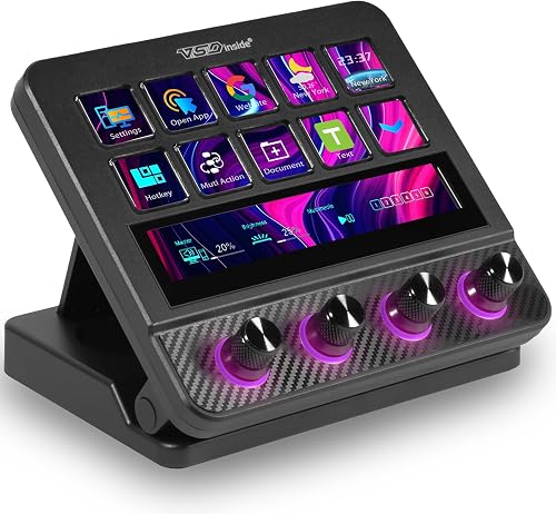 VSDINSIDE Macro Pad, Streaming Deck Stream Controller Soundboard Keypa — Build quality and design details up close