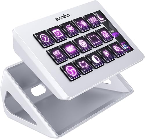 SOOMFON Stream Controller Stream Control Deck with 15 LCD Macro Keys C — Build quality and design details up close