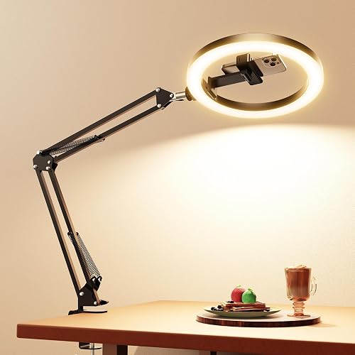 Upgrade Ring Light Overhead Camera Phone Mount for Desk, Evershop 10” — Our recommended configuration for best results