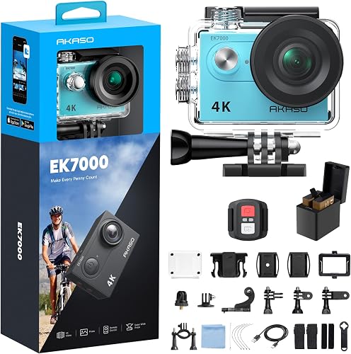 AKASO EK7000 4K30FPS 20MP WiFi Action Camera with EIS Ultra HD 131FT W — Our recommended configuration for best results