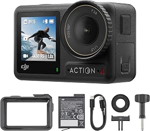 DJI Osmo Action 4 Essential Combo, Waterproof Action Camera with 1/1.3" Sensor, 4K/12
