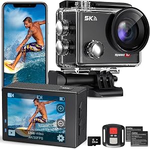 Action Camera 4K 30FPS Waterproof Camera Underwater 131FT with EIS WiFi App Remote Control